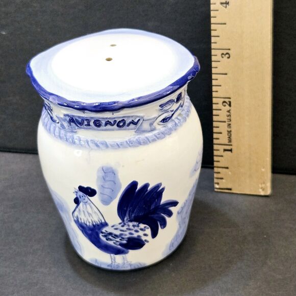 Vintage CIC China PG Blue & White Avignon Rooster Pepper Shaker - Picture 7 of 8
